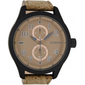 OOZOO Timepieces 51mm Camel Brown Leather Strap C7500